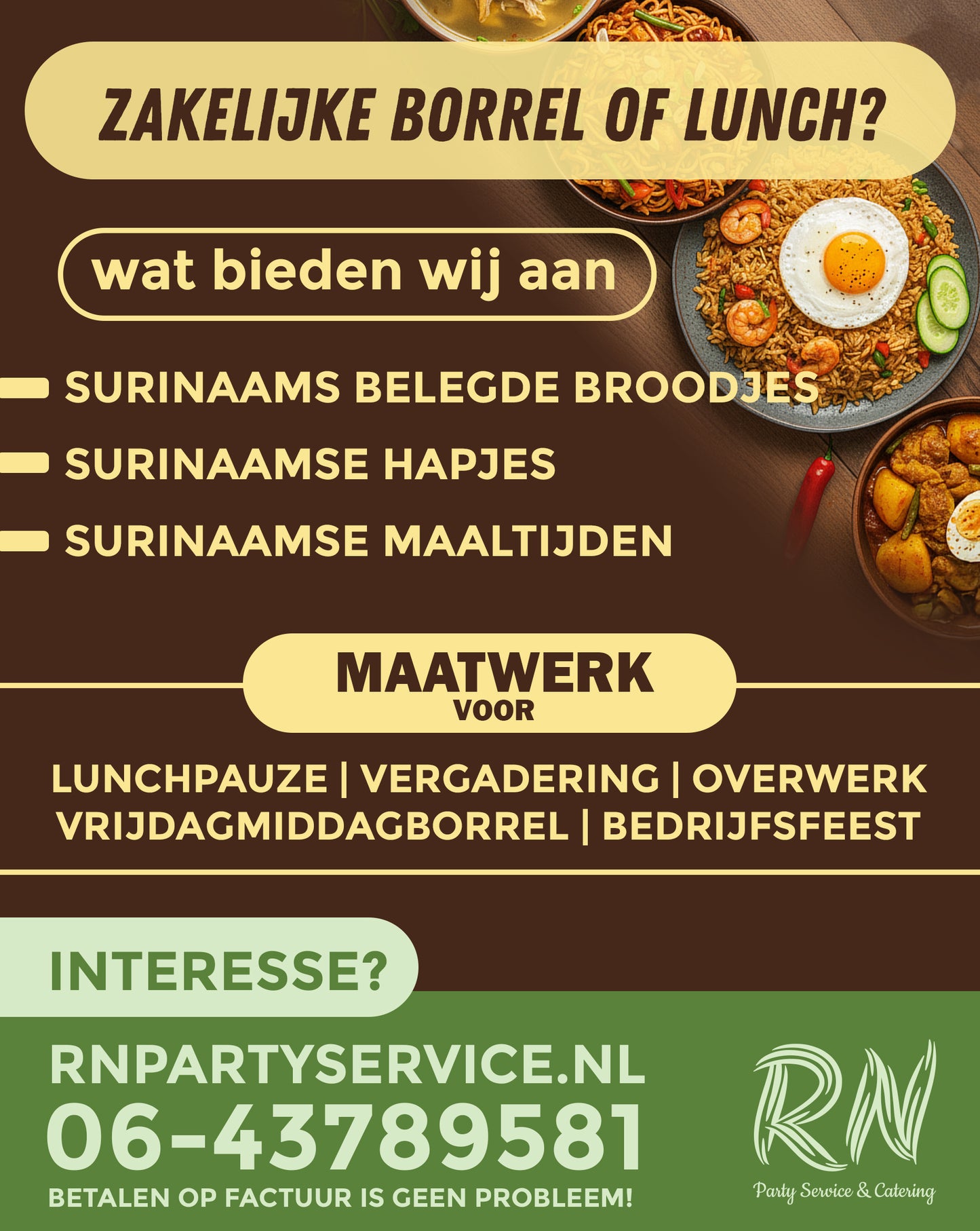 Zakelijke borrel of lunch?